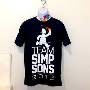 NWT Unisex Team Simpsons 2012 Olympic Torch Tee